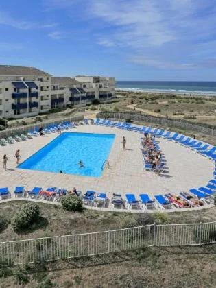 Cosy T2 Front De Mer Piscine Parking Terrasse Лакано Экстерьер фото